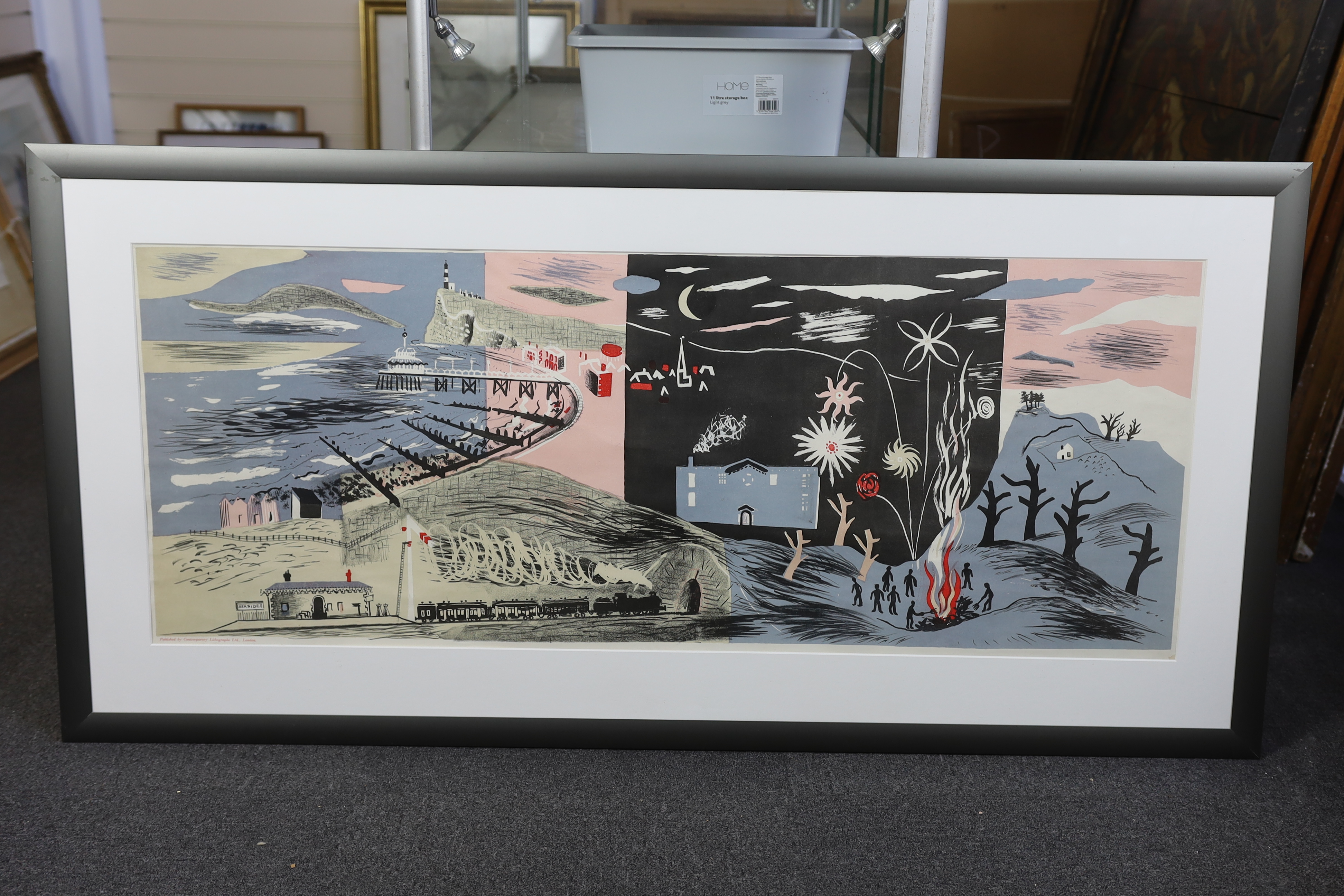 John Piper (British, 1903-1992), Nursery Frieze II (Levinson 9), 1936, lithograph in colours, on wove, 48 x 121.5cm